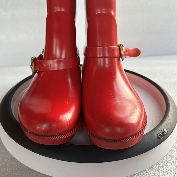 Kids Ralph Lauren Rainboots Tall 13 Equestrian Outdoor Fall Spring Winter Gold - Picture 7 of 12